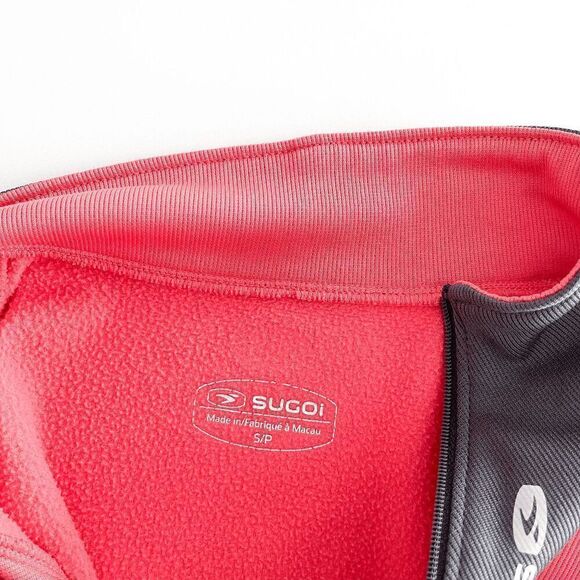 Sugoi Women's 1/4 Zip Athletic Pullover Sweatshirt Red Black Small - Picture 3 of 7